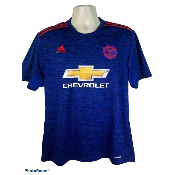 Adidas Manchester United #1 Puente martial blue Chevrolet player jersey L‎